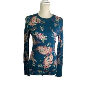 Sundance Knit Floral Long Sleeve Warmer Top